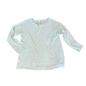 J. Jill Oversized Aqua Knit Sweater w/ Side Slit